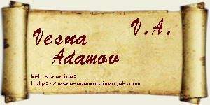 Vesna Adamov vizit kartica